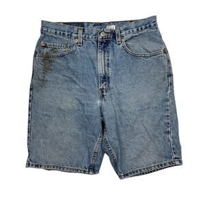 Levi’s VTG Y2K 505 Regular Fit Denim Jean Shorts Jorts FLAW Medium Wash Mens 33